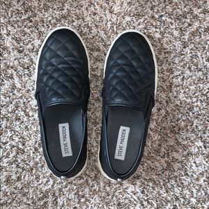 Steven Madden Black Slip-ons